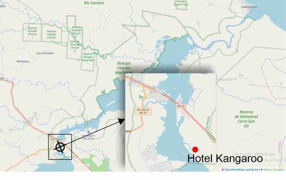 Hotel Kangaroo Rio Dulce Guatemala